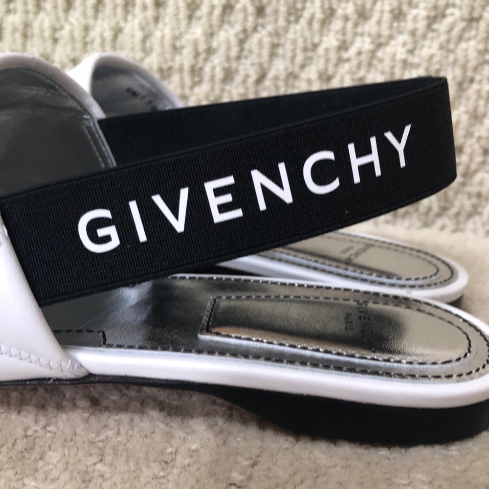 ‼️SOLD‼️Givenchy Logo Slingbacks 7.5 NWT - Picture 2 of 5